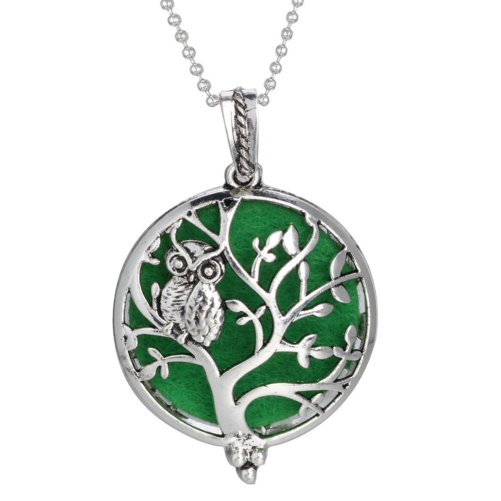Aromatherapy Necklace Tree of Life Diffuser Jewelry Vintage Open Locket Pendant Essential Oil Perfume Aroma Diffuser Necklace