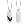 Arrow Tag Necklace, Stainless Steel V Chevron Pendant Men Dainty Jewelry