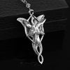 Arwen Evenstar Necklace The Elves Princess Crystal Silver Color Cubic Zirconia Stone Pendant For Women Wedding Gift
