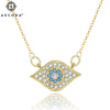 Ascona Trendy Cubic Zirconia Evil Eye Pendant Necklace For Women Korean Minimalist Necklace Girls Gifts Party Jewelry Colares