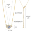 Ascona Trendy Cubic Zirconia Evil Eye Pendant Necklace For Women Korean Minimalist Necklace Girls Gifts Party Jewelry Colares