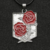 Ataque en collar de titanio alas de la libertad Eren Scout legión de guardia de la policía militar aprendiz escuadrón colgante Anime de la joyería
