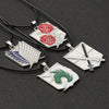 Ataque en collar de titanio alas de la libertad Eren Scout legión de guardia de la policía militar aprendiz escuadrón colgante Anime de la joyería