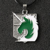 Ataque en collar de titanio alas de la libertad Eren Scout legión de guardia de la policía militar aprendiz escuadrón colgante Anime de la joyería