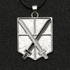 Ataque en collar de titanio alas de la libertad Eren Scout legión de guardia de la policía militar aprendiz escuadrón colgante Anime de la joyería