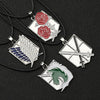 Ataque en collar de titanio alas de la libertad Eren Scout legión de guardia de la policía militar aprendiz escuadrón colgante Anime de la joyería