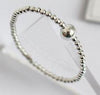 925 Sterling Silver Bracelet Ball Chain Genuine Solid Silver Fashion Women Round Bracelets Bangles High Quality BSW427
