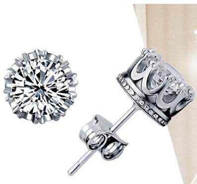 925 Sterling Silver Fashion Stud Earrings for Women Simple Silver Cute Earrings Fine Jewelry EWS422