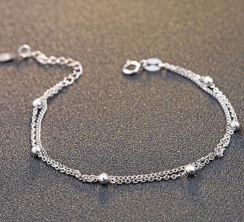 Brand 7Styles Stars Ball Cube Real 925 Silver Chain & Link Bracelets for Women Fine Sterling-Silver-Jewelry SSB002-1
