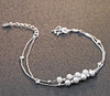 Brand 7Styles Stars Ball Cube Real 925 Silver Chain & Link Bracelets for Women Fine Sterling-Silver-Jewelry SSB002-1