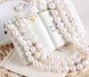 Classic Romantic Maxi Necklace Natural Pearls Statement Necklace for Women Collier Colar,Gift for Mom NFP001