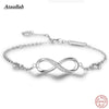 Letter 8 Solid 925 Silver Bracelets & Cuff for Women Engagement Trendy Fashion Sterling Silver Fine Jewelry BSW452