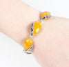 Natural Garnet Yellow Jade Emerald 925 Silver Bracelets & Cuff for Women Sterling Silver Jewelry Charm Bracelet BSW453