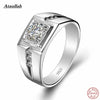 New 925 Sterling Silver Wedding Rings For Men Fashion SONA Lab Diamond Silver Engagement Rings RWD806-1
