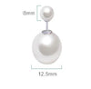 New Real Natural Pearls 925 Silver Stud Earrings With Sterling-Silver-Jewelry Fine Women Earrings SSE011-F