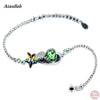 New Star Natural Crystal Stone 100% 925 Sterling Silver Bracelets For Women Fine 925 Jewelry BSW308-F