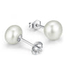 Simple Natural Peals 925 Sterling Silver Fashion Stud Earrings for Women Fine 6-7mm Pearls Jewelry Earrings EWS426