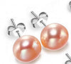 Simple Natural Peals 925 Sterling Silver Fashion Stud Earrings for Women Fine 6-7mm Pearls Jewelry Earrings EWS426