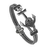 Atolyestone Artillery Bangles WIith Anchor magnetic clasp Unique Bracelet in Stainless Steel Atolyestone Anchor Bracelet Men