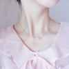 Aurora Water Drop Star Moon Necklace Cute Girl Clavicle Chain Heart Sweet Student Necklace