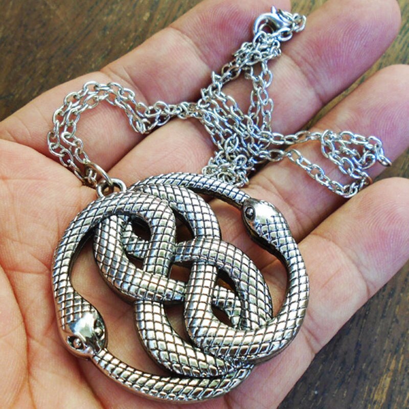 Auryn necklace Infinite snake necklace Snake jewelry Snake knot necklace Ouroboros necklace Auryn pendant