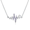 Austria Crystal Ornaments European and American Creative Pure 925 Silver Heart Diamond Pendant Ball Chain Necklace for Women