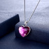 Austria Elements Crystal Ornaments for Women European and American Fashion Style Sterling Silver 925 Love Heart Pendant Jewelry