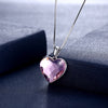 Austria Elements Crystal Ornaments for Women European and American Fashion Style Sterling Silver 925 Love Heart Pendant Jewelry