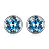 Austria uses crystal earrings, European and American earrings, earrings, Sterling Silver 925 geometric studs.