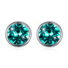 Austria uses crystal earrings, European and American earrings, earrings, Sterling Silver 925 geometric studs.
