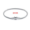 Authenetic 925 Sterling Silver Bracelet Snake chain Lobster Clasp Basic Bracelet Bangle Fit Women Bead Charm DIY Europe Jewelry