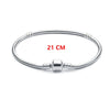 Authenetic 925 Sterling Silver Bracelet Snake chain Lobster Clasp Basic Bracelet Bangle Fit Women Bead Charm DIY Europe Jewelry