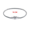 Authenetic 925 Sterling Silver Bracelet Snake chain Lobster Clasp Basic Bracelet Bangle Fit Women Bead Charm DIY Europe Jewelry