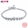Authentic 100% 925 Sterling Silver Brand Bead Bracelets & Bangles Gradient Beads Charms Women Fashion Jewelry