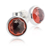 Authentic 925 Sterling Silver January Droplets Earrings With Garnet DIY Fine Jewelry for Women SLE080-1
