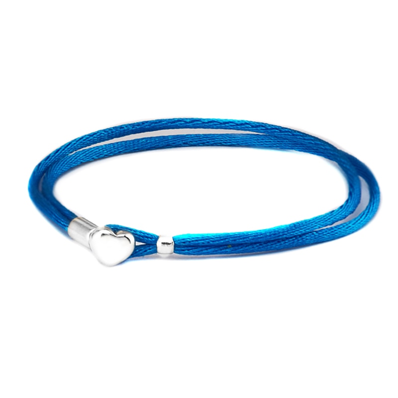 Authentic 925 Sterling Silver Jewelry Bracelets for Women DIY Jewelry Making Fabric Cord Bracelet SL806