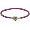 Authentic 925 Sterling Silver Jewelry Honeysuckle Pink Leather Bracelets