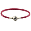 Authentic 925 Sterling Silver Jewelry Rose Leather Bracelets