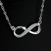 Authentic 925 Sterling Silver Necklace Endless Infinity Love CZ Necklace & Pendant For Women Forever Eternal Friends Gifts