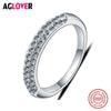 Authentic 925 Sterling Silver Ring Wedding Party Rings with CZ Full Crystal Rings Women European Style