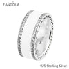 Authentic 925 Sterling Silver Rings Hearts of Silver Enamel European Style Jewelry For Women Original Charms CKK