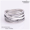 Authentic 925 Sterling Silver Rings for Women Entwined Clear CZ Ring Engagement Wedding Europe Fine Jewelry Accessories