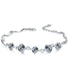 Authentic 925 Sterling Silver Smooth Simple Zircon Bracelet 925 Silver Bangles For Women High Quality Jewelry