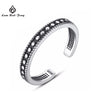 Authentic 925 Sterling Silver Stackable Ring Simple Wedding Ring Classic Circle Shape Fine Jewelry For Women Men Wearing