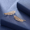 Authentic 925 Sterling Silver Vintage Feather Wings Long Drop Earrings for Women Sterling Silver Jewelry Brincos