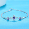 Authentic Silver Bracelet New Brand Women 925 Sterling Silver Bracelet Clover Leaf Charm Bracelet Wedding Jewelry Gift YSL048