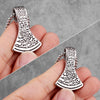 Axe of Ares Viking Long Men Necklaces Pendants Chain Punk for Boyfriend Male Stainless Steel Jewelry Creativity Gift