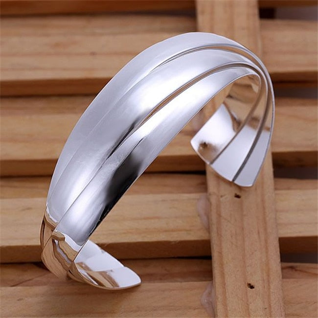 B044   silver plated fine jewelry,Wholesale   piercing fashion Bangles Triple Pieces Bracelets /akiajbpa