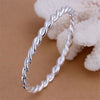 B148   silver plated fine jewelry,Wholesale   piercing fashion Bangles Twisted Round Ring Bracelets /amaajdha