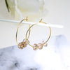 Crystals From Swarovski Gold Color Hoop Earrings For Women Party Colorful Beads Indian Jewelry 2020 Hanging Earrings Gift